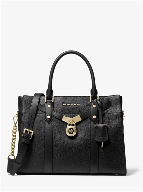 michael kors hamilton signature satchel black|Michael Kors nouveau Hamilton bag.